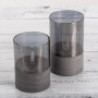 Vela LED de Parafina con Vaso Grafito Smokey