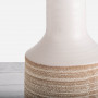 Florero Botella Textura Blanco / Beige 34x16.5cm de 100% Piedra Haus