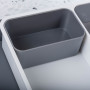 Organizador Expandible Plástico Blanco / Gris para Utensilios y Cajón 8 Servicios Novo