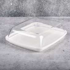 Portafiambre con Tapa 16x19x6cm Blanco / Clear Cozy Plast Coza