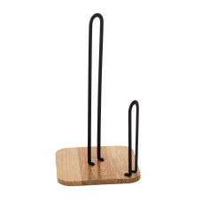 Portapapel para Cocina Industrial Negro de Hierro y Madera Novo