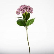 Flor Hortensia 66cm Blanca de Poliéster y Alambre