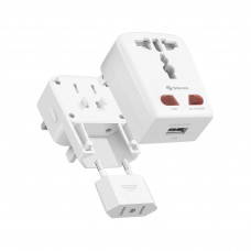 Steren Adaptador Universal 905-138 Blanco para Viaje con Cargador USB