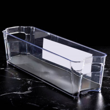 Organizador Rectangular Clear con Asas 10x36x11cm de Plástico y Silicona Novo