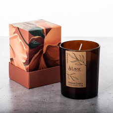 Vela Vaso Naranja Canela Terracota 200g con Caja de Regalo