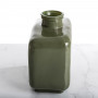 Botella Decorativa Rectangular Verde 27cm de Vidrio Haus