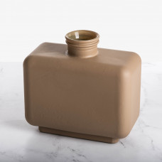 Botella Decorativa Rectangular Taupe 22cm de Vidrio Haus