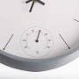 Reloj Redondo 30cm con Termómetro Gris de Plástico Haus