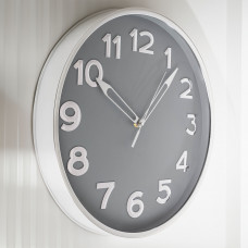 Reloj Redondo 40cm Silver de Plástico Haus