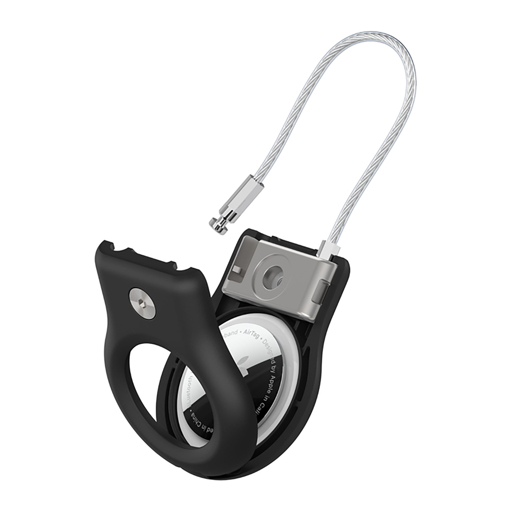 SOPORTE SEGURO C/CACBLE FINO METALICO PARA AIRTAG MSC009BTBK - Código: MSC009BTBK | Compra en Guadalajara