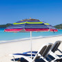 Parasol Playa con Inclinación Multi Líneas 100% Poliéster Haus