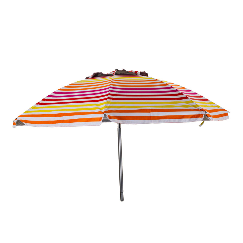 Parasol Playa con Inclinación Multi Franjas 100% Poliéster Haus