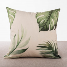 Forro para Cojín Hojas 45x45cm 34% Poliéster - 33% Algodón - 33% Lino Haus