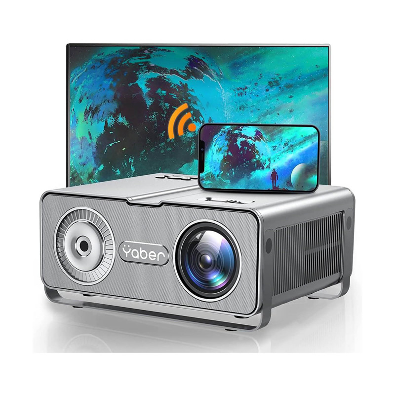 Yaber Proyector Inalámbrico Pro U10 con HDMI, Wi-Fi, Bluetooth, Parlante y Control 300 lúmenes 1080P