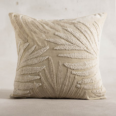 Haus Forro para Cojín Hojas Beige 50x50cm 100% Algodón