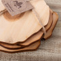 Juego de 4 Posavasos Pinecone Natural de Madera