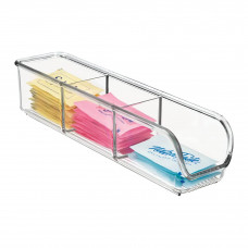 Interdesign Portasobres de Azúcar / Té 3 Divisiones Linus 5.x5.5x23cm Clear Acrílico