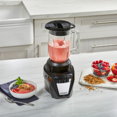 Black & Decker Licuadora Con 8 Velocidades / Vaso de Vidrio 1.25L / Cuchilla de Acero Inoxidable 700W