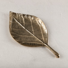 Haus Hoja Decorativa 30cm Dorado de Aluminio