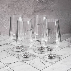 Juego de 4 Copas Cerveceras Sandra 0.38L Clear de Vidrio Bohemia Cristal
