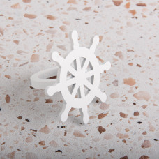 Aro para Servilleta Timón 7x7x4cm Blanco