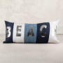 Forro para Cojín Beach 70x35cm Azul / Celeste Poma Rosa