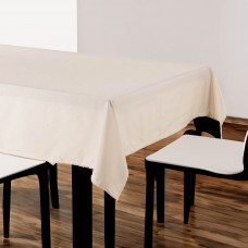 Haus Mantel Cuadrado Llano Beige 4 Puestos 180cm de Algodón y Poliéster