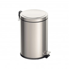 Basurero Redondo con Tapa y Pedal 20L de Acero Inoxidable Tramontina