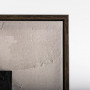Cuadro Taupe / Multicolor 60x60cm con Marco Café de Madera