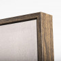 Cuadro Taupe / Multicolor 60x60cm con Marco Café de Madera