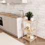 Repisa Natural 3 Niveles 79x41x33cm de Madera