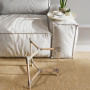 Mesa Redonda Natural / Beige 2 Piezas 53x46cm de Madera