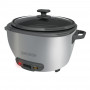 Black & Decker Olla Arrocera Antiadherente RC5200M Silver con Vaporera, Espátula y Medidor 20Tz 4.8L 700W