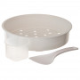 Black & Decker Olla Arrocera Antiadherente RC5200M Silver con Vaporera, Espátula y Medidor 20Tz 4.8L 700W
