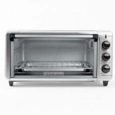 Black & Decker Horno Tostador TO3260XSBD Silver para 8 Rebanadas con Perilla 26L 1500W