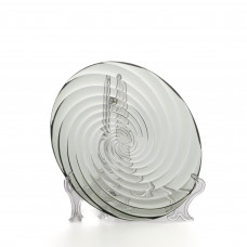 Plato para Postre Plástico Swirl Verde 20cm