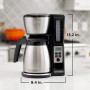 Black & Decker Cafetera 12Tz CM2046S-LA Silver / Negro con Jarra Térmica Exterior de Acero Inoxidable 750W