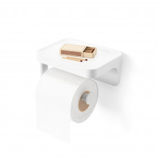 Umbra Portapapel para Baño Flex 2 Servicios con Ventosa Blanco de Plástico