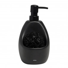 Umbra Dispensador con Portaesponja para Fregadero Negro de Polipropileno / Cerámica