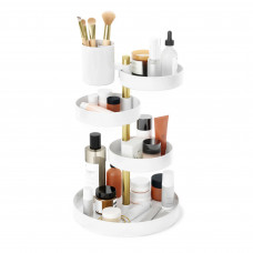 Umbra Organizador para Cosmeticos Pirouete Blanco / Dorado de Poliestireno