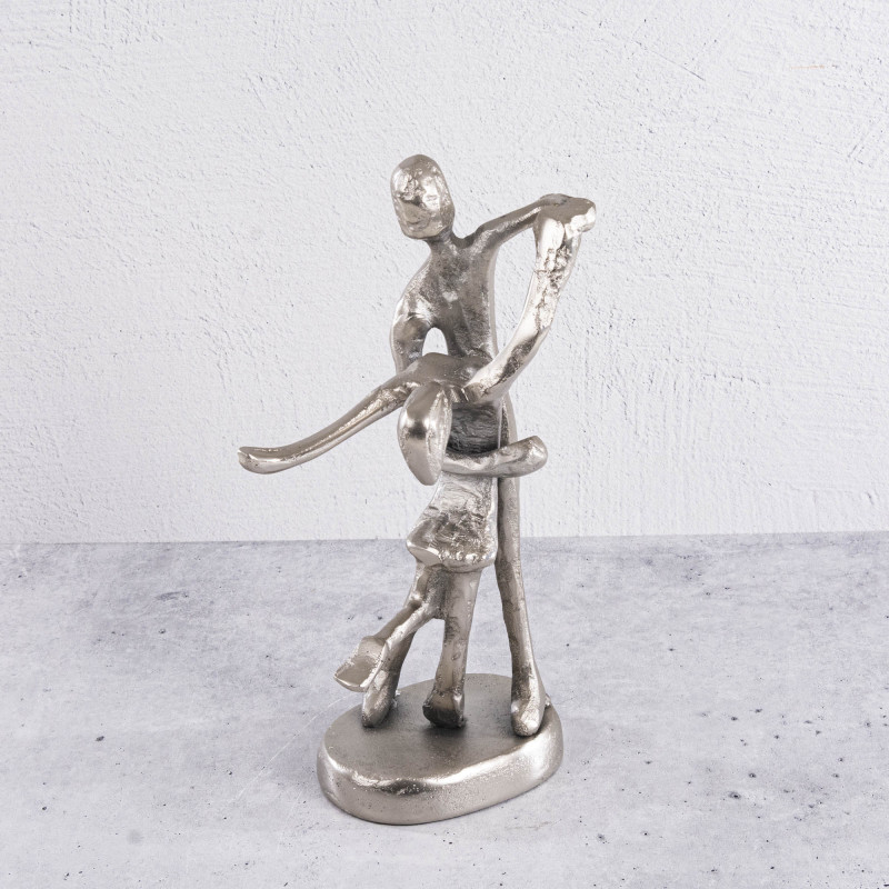Figura Mediana Pareja Silver de Aluminio