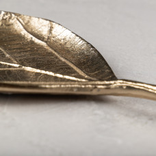 Haus Hoja Decorativa 30cm Dorado de Aluminio