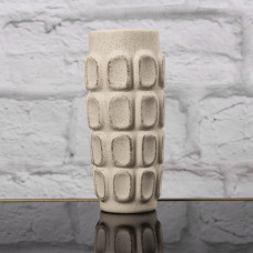 Alponto Florero Geométrico 21cm Beige de Cerámica
