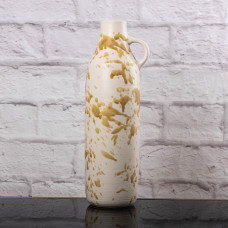 Alponto Florero Jarrón 50.5cm Beige / Mostaza de Cerámica