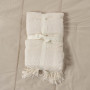 Cobija Throw Antonieta Beige 130x180cm 100% Algodón Fatelares