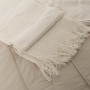Cobija Throw Antonieta Beige 130x180cm 100% Algodón Fatelares