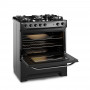 Electrolux Cocina a Gas Vitrocerámica FE5GPE Negro 5 Quemadores 76cm