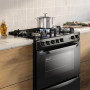 Electrolux Cocina a Gas Vitrocerámica FE5GPE Negro 5 Quemadores 76cm