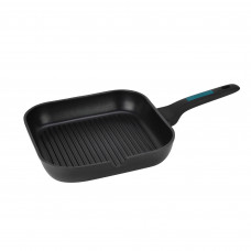 Fagor Sartén Grill para Inducción Cuadrado Future 28cm Negro de Aluminio Antiadherente