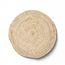Individual Redondo Trenza Hilo Blanco 35cm de Fibra Natural Novo